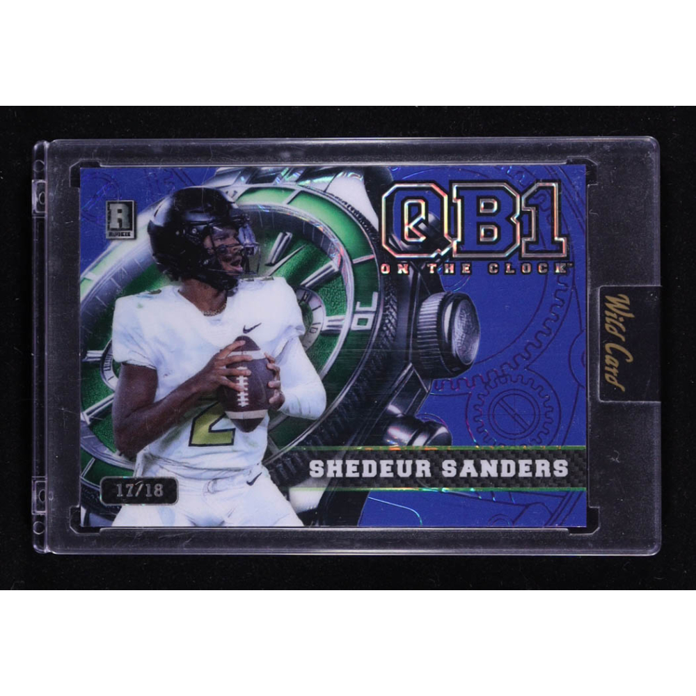 Shedeur Sanders 2024 Wild Card QB 1 On The Clock #OCW-BL-SS3 RC #17/18 at PristineAuction.com