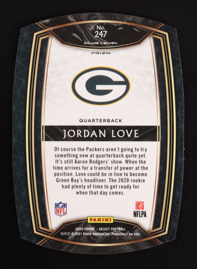 Jordan Love 2020 Select Prizm Red Die Cut #247 RC at PristineAuction.com Jordan Love 2020 Select Prizm Red Die Cut #247 RC at PristineAuction.com