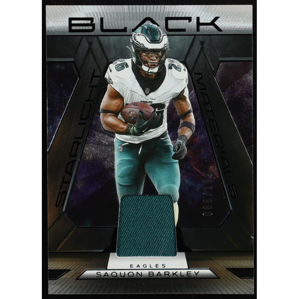 Saquon Barkley 2025 Panini Black Starlight Materials #2 #68/199 at PristineAuction.com
