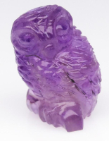 8.52 Carats Natural Amethyst Owl Carving at PristineAuction.com