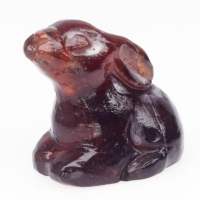 4.50 Carats Natural Orange Spessartite Garnet Rabbit Carving at PristineAuction.com