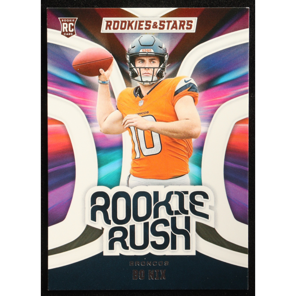 Bo Nix 2024 Rookies and Stars Rookie Rush #20 RC at PristineAuction.com