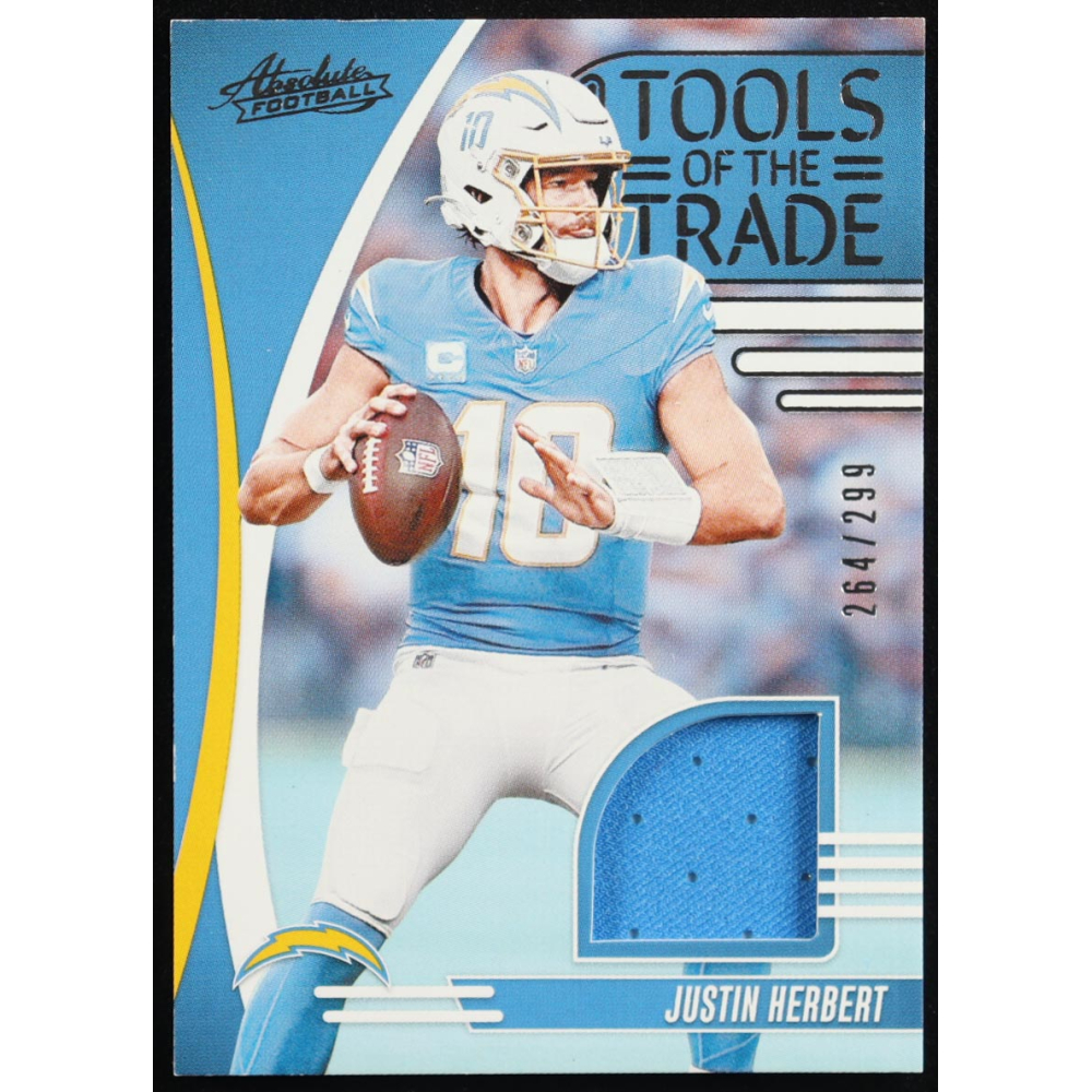 Justin Herbert 2025 Absolute Tools of the Trade #10 #264/299 at PristineAuction.com