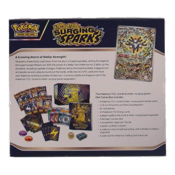 Pokemon TCG: Scarlet and Violet Surging Sparks Elite Trainer Box with (9) Booster Packs at PristineAuction.com Pokemon TCG: Scarlet and Violet Surging Sparks Elite Trainer Box with (9) Booster Packs at PristineAuction.com