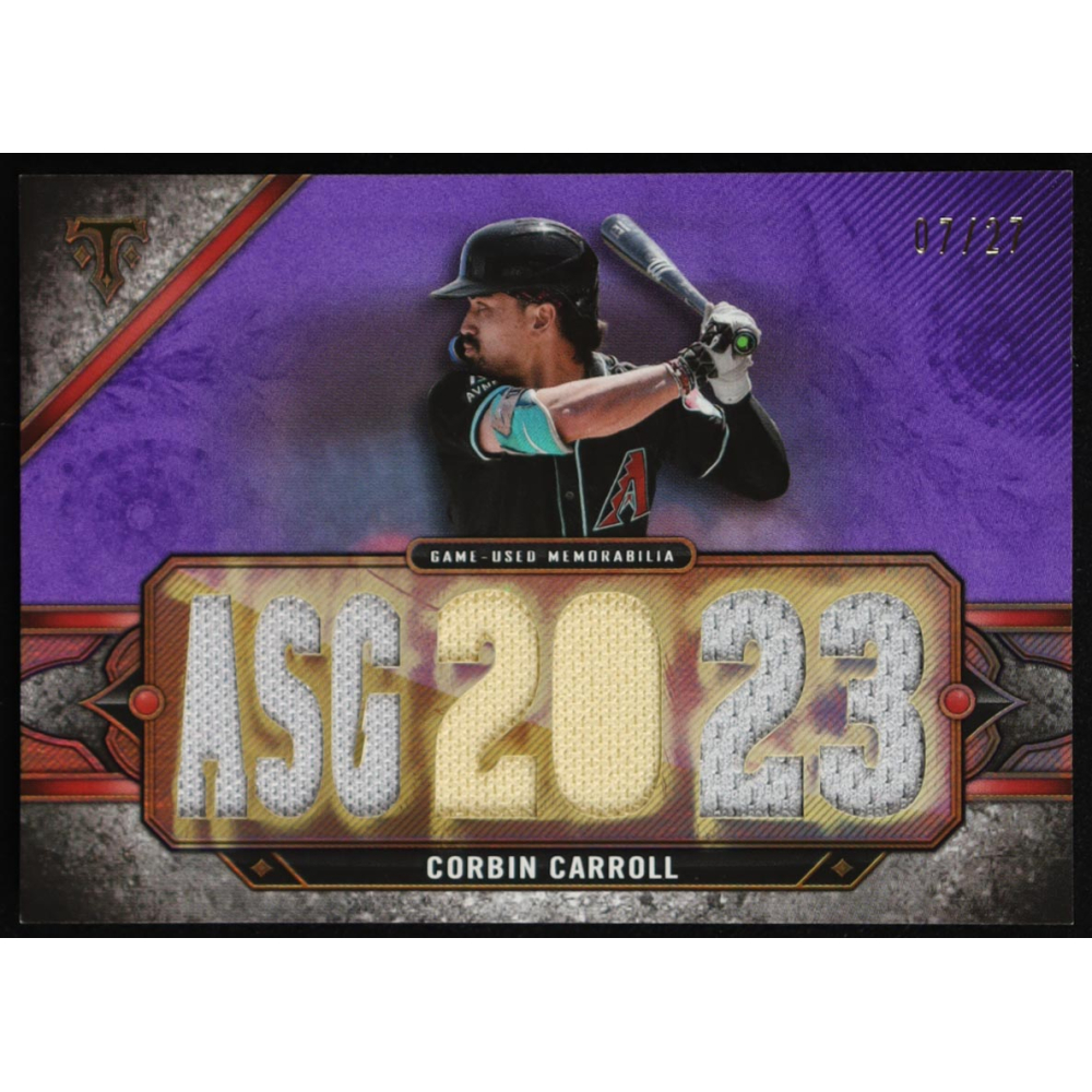 Corbin Carroll 2024 Topps Triple Threads Relics Amethyst #TTRCOR4 #7/27 at PristineAuction.com