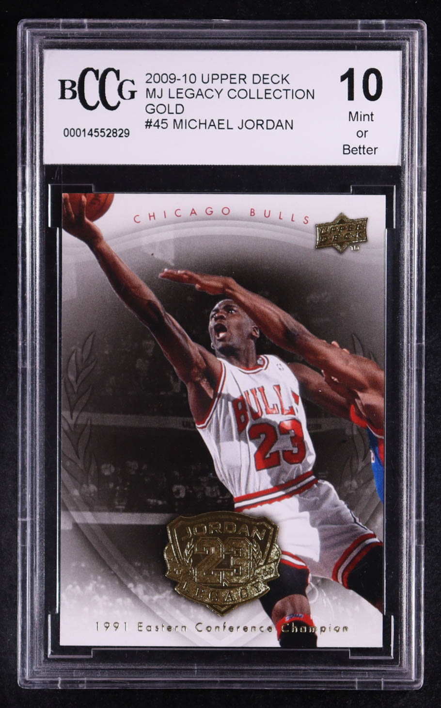 Michael Jordan 2009-10 Upper Deck Michael Jordan Legacy Collection Gold #45 (BCCG 10) at PristineAuction.com Michael Jordan 2009-10 Upper Deck Michael Jordan Legacy Collection Gold #45 (BCCG 10) at PristineAuction.com