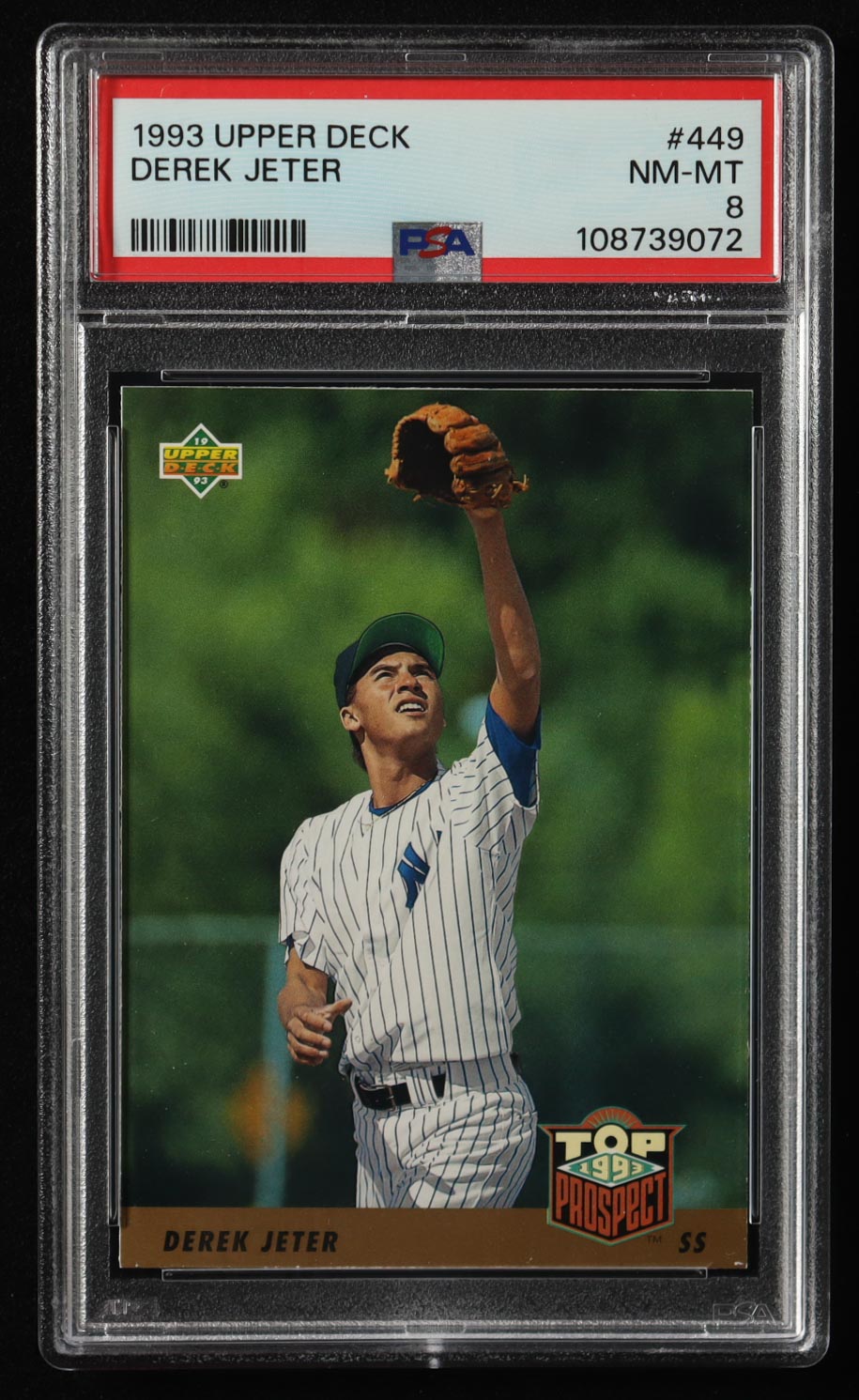 Derek Jeter 1993 Upper Deck #449 RC (PSA 8) at PristineAuction.com Derek Jeter 1993 Upper Deck #449 RC (PSA 8) at PristineAuction.com