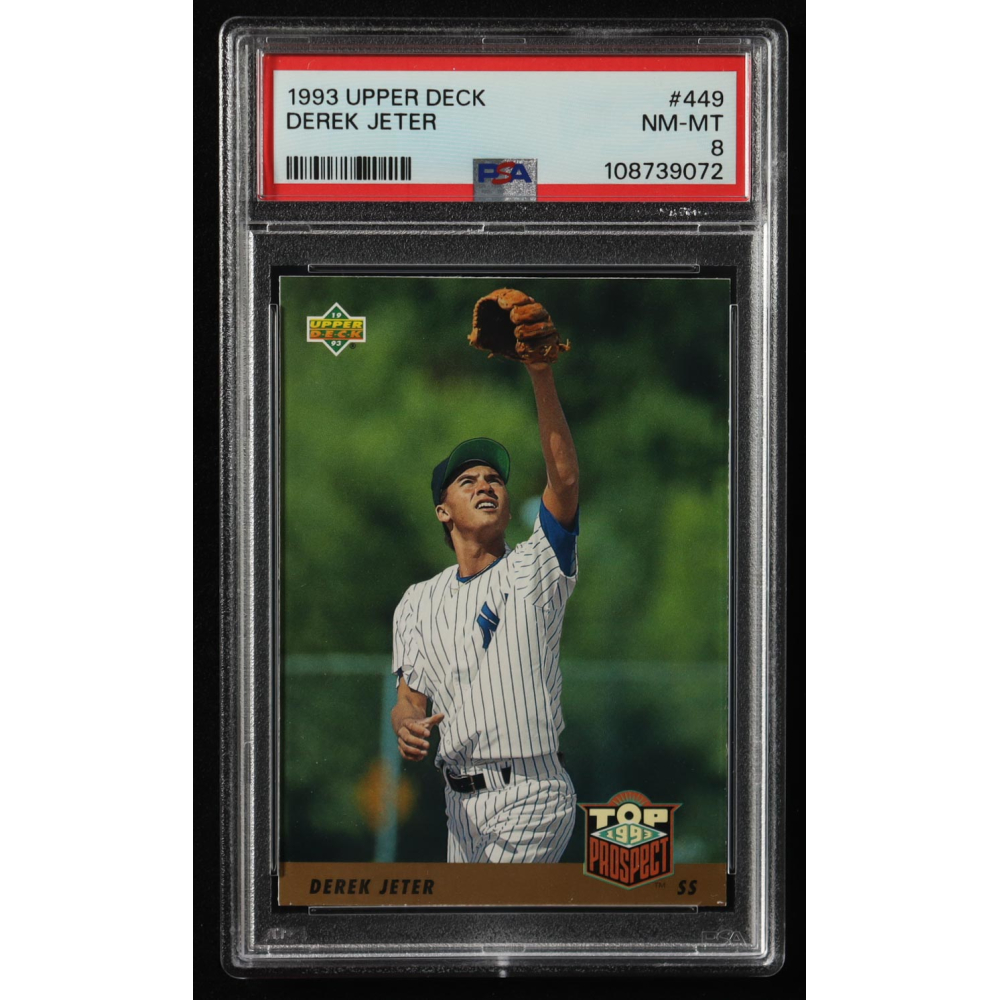 Derek Jeter 1993 Upper Deck #449 RC (PSA 8) at PristineAuction.com
