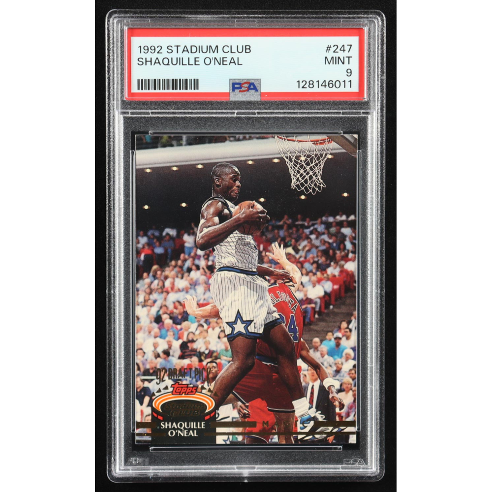 Shaquille O'Neal 1992 Topps Stadium Club #247 RC (PSA 9) at PristineAuction.com