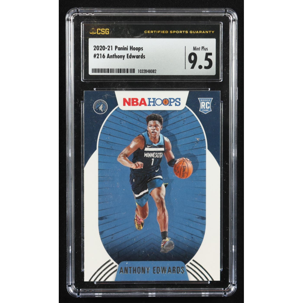 Anthony Edwards 2020-21 Panini NBA Hoops #216 RC (CSG 9.5) at PristineAuction.com