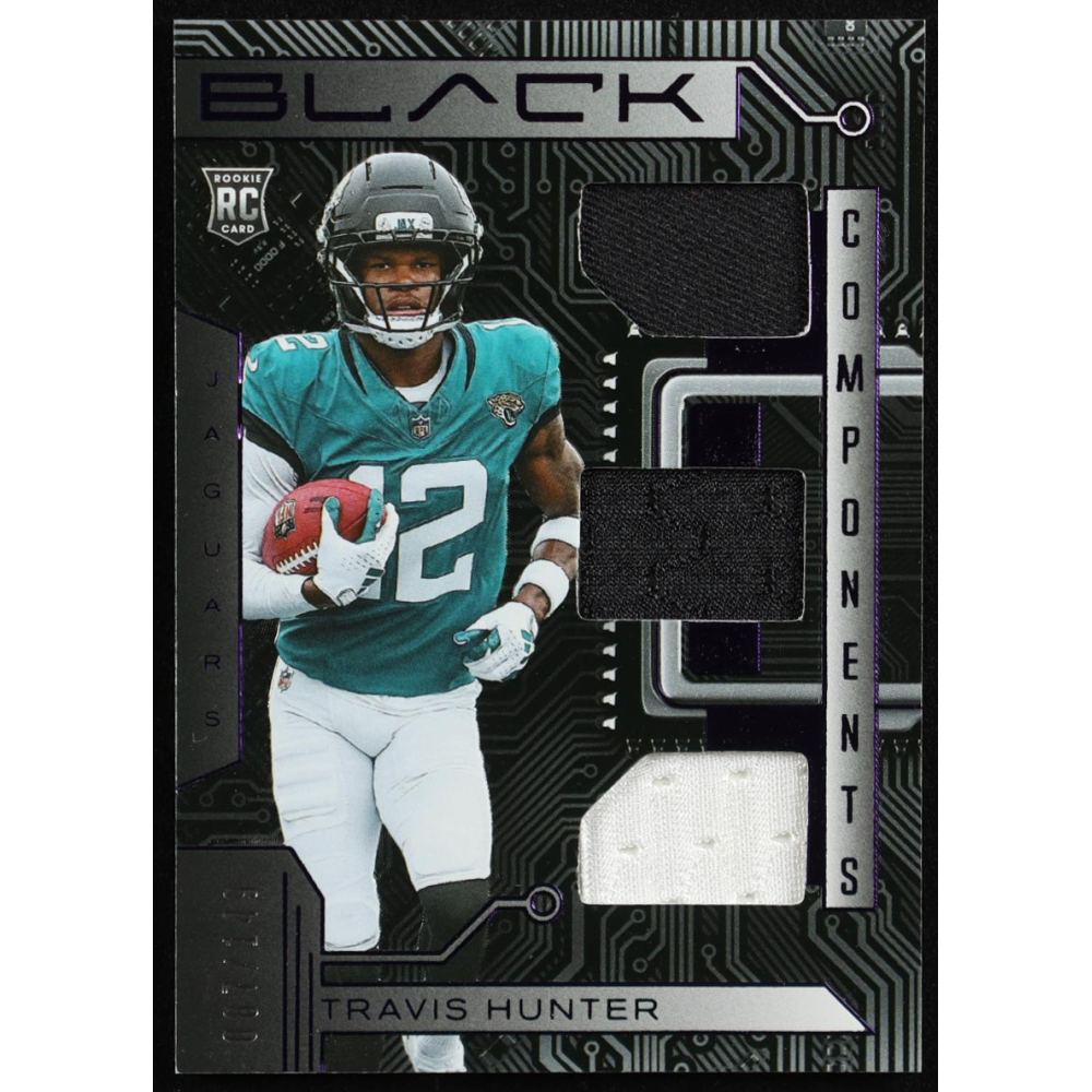 Travis Hunter 2025 Panini Black Components Jerseys Royal #RCOTHR #87/149 RC at PristineAuction.com