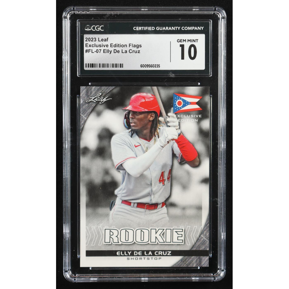Elly De La Cruz 2023 Leaf Exclusive Editions Flags #FL-07 RC (CGC 10) at PristineAuction.com