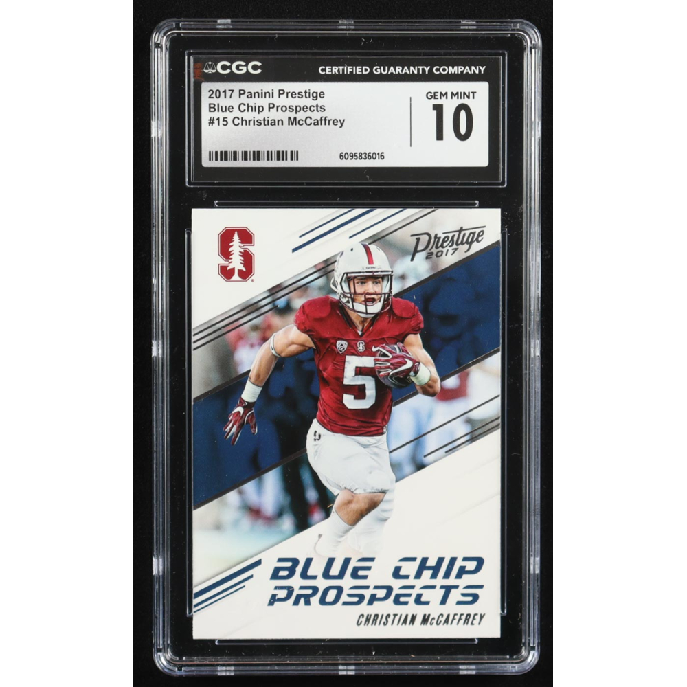 Christian McCaffrey 2017 Panini Prestige Blue Chip Prospects #15 RC (CGC 10) at PristineAuction.com