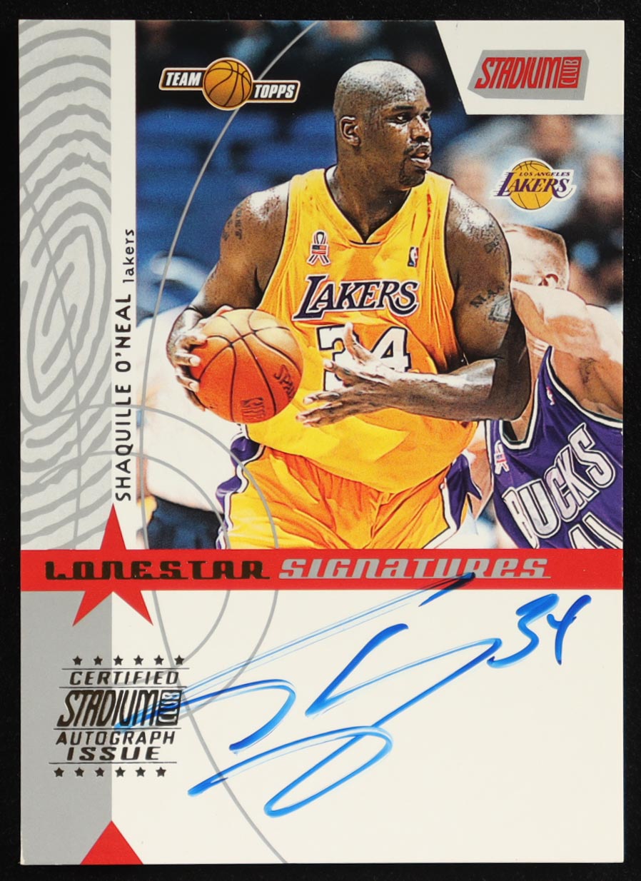 Shaquille O'Neal 2002-03 Stadium Club Lone Star Signatures #LSSO #0947/1000 at PristineAuction.com Shaquille O'Neal 2002-03 Stadium Club Lone Star Signatures #LSSO #0947/1000 at PristineAuction.com