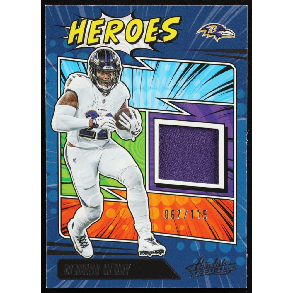 Derrick Henry 2025 Absolute Absolute Heroes Memorabilia #5 #67/115 at PristineAuction.com