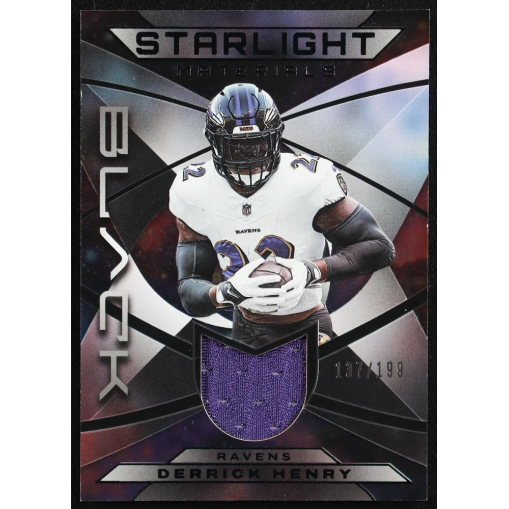 Derrick Henry 2024 Panini Black Starlight Materials #10 #137/199 at PristineAuction.com