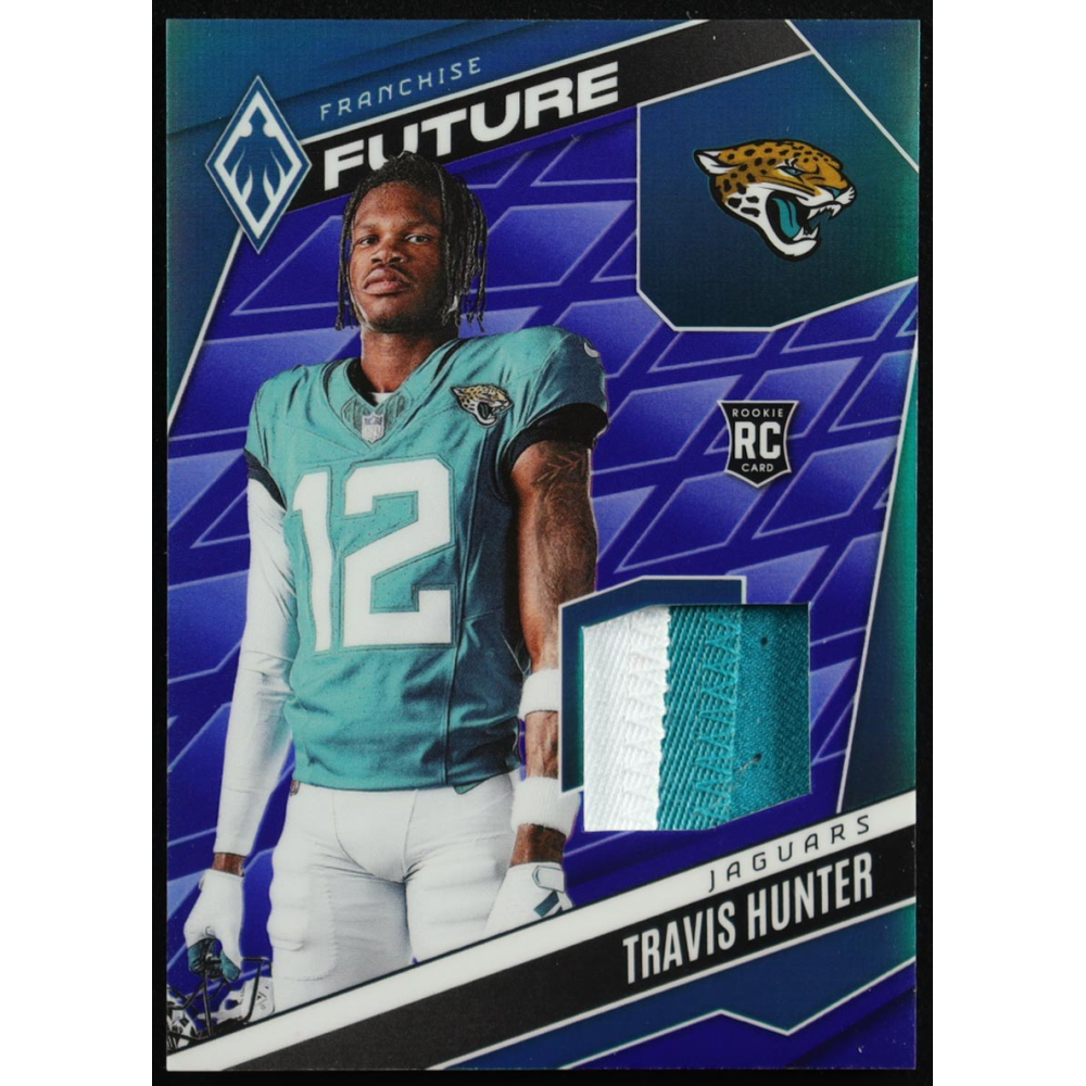 Travis Hunter 2025 Panini Phoenix Franchise Future Material Blue #14 #20/199 RC at PristineAuction.com