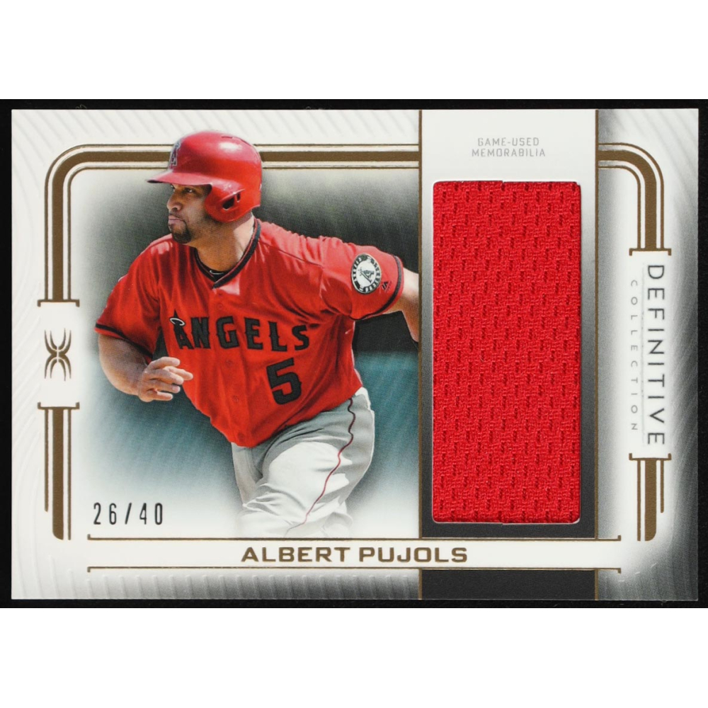 Albert Pujols 2023 Topps Definitive Collection Jumbo Relics #DJRAPU #26/40 at PristineAuction.com