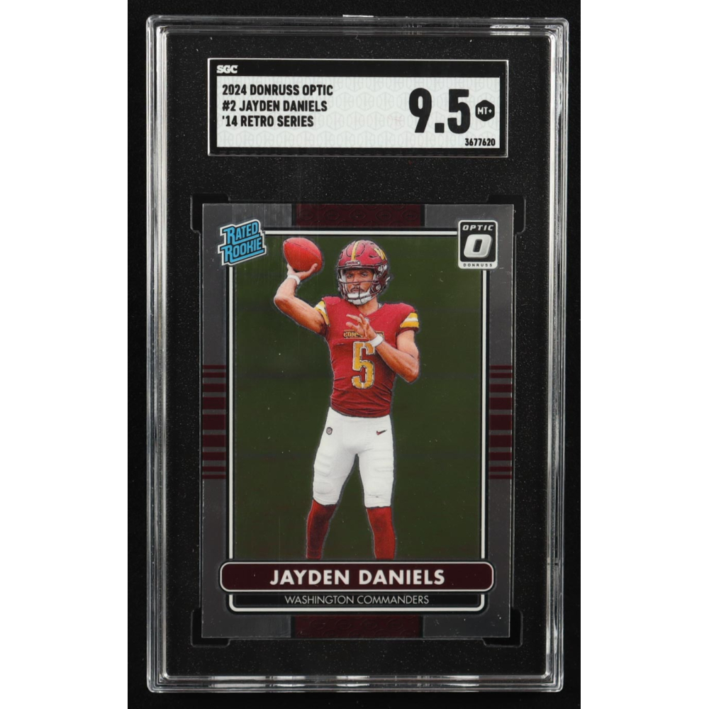 Jayden Daniels 2024 Panini Donruss Optic '14 Retro Series RR #2 RC (SGC 10) at PristineAuction.com