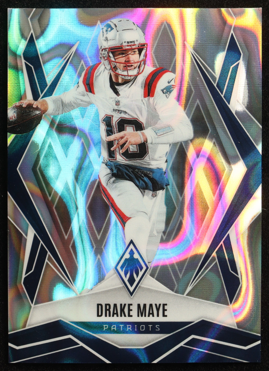 Drake Maye 2025 Panini Phoenix Silver #111 RC at PristineAuction.com Drake Maye 2025 Panini Phoenix Silver #111 RC at PristineAuction.com