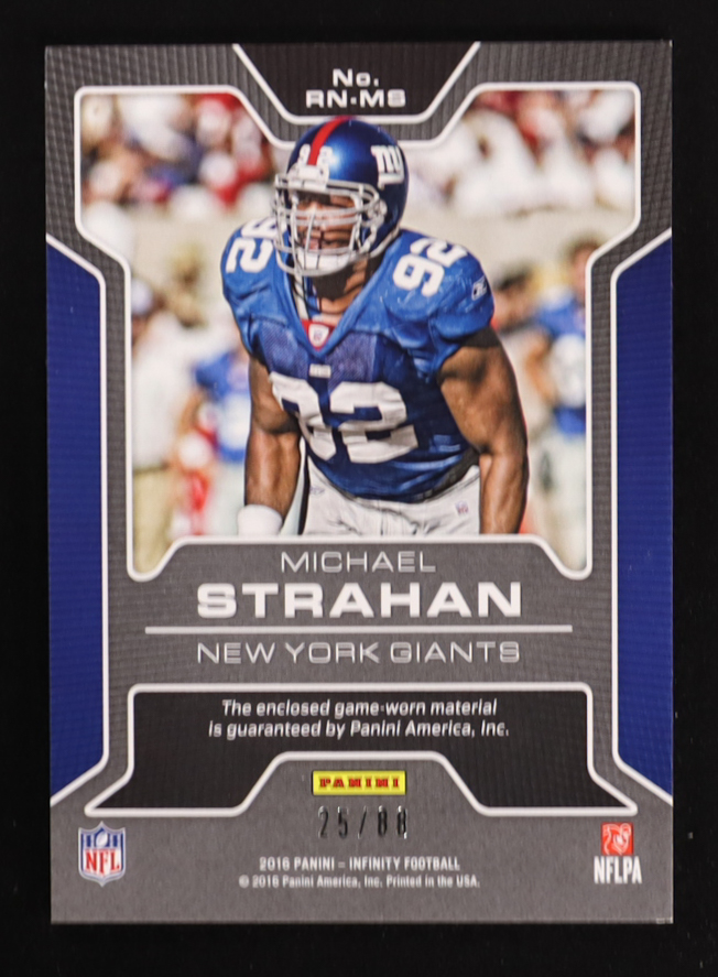 Michael Strahan 2016 Panini Infinity Retired Numbers Jerseys #22 #25/88 at PristineAuction.com Michael Strahan 2016 Panini Infinity Retired Numbers Jerseys #22 #25/88 at PristineAuction.com
