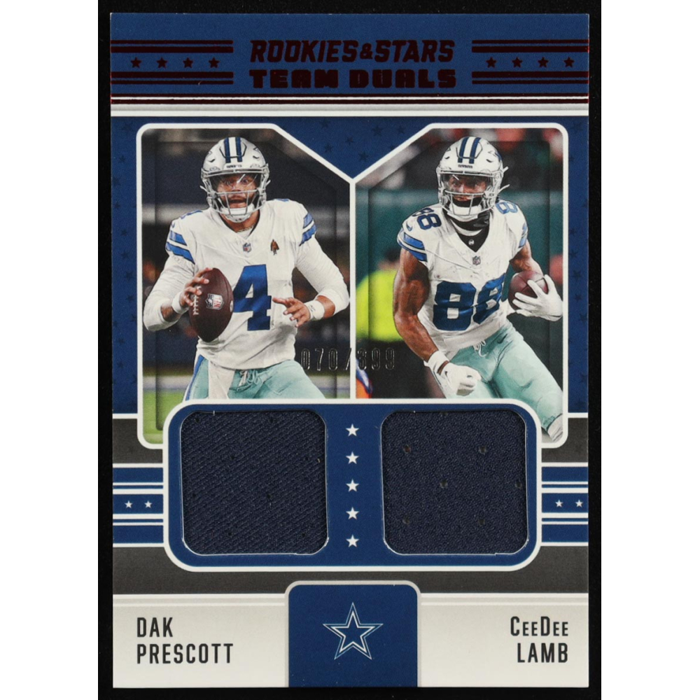 Dak Prescott / CeeDee Lamb 2024 Rookies and Stars Team Dual Jerseys #15 #70/399 at PristineAuction.com