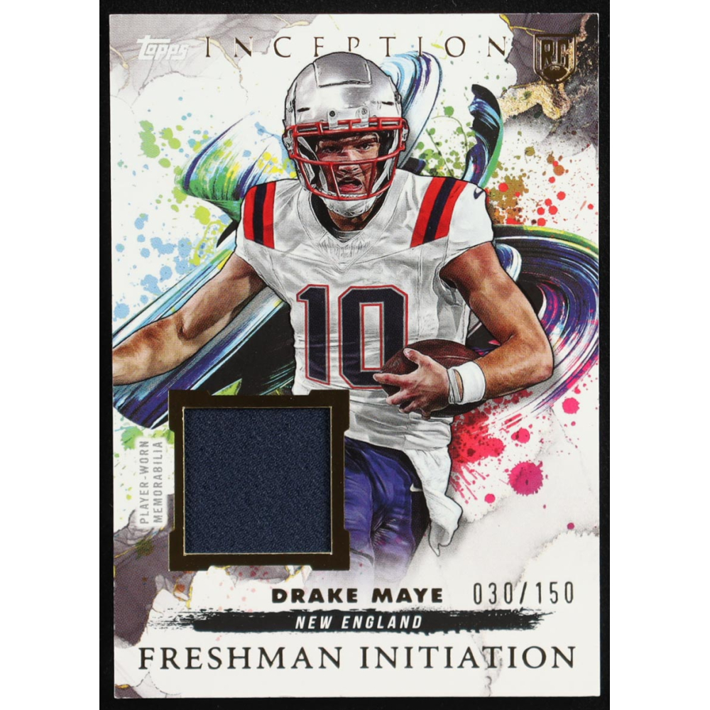 Drake Maye 2024 Topps Inception Freshman Initiation Jerseys #FI11 #30/150 RC at PristineAuction.com