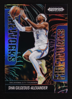 Shai Gilgeous-Alexander 2024-25 Panini Prizm Black Fireworks Prizms Blue #5 #151/199 at PristineAuction.com