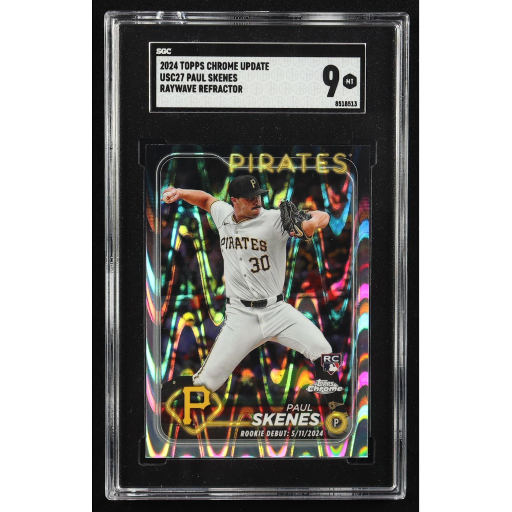 Paul Skenes 2024 Topps Chrome Update Raywave Refractor #USC27 RC (SGC 9) at PristineAuction.com