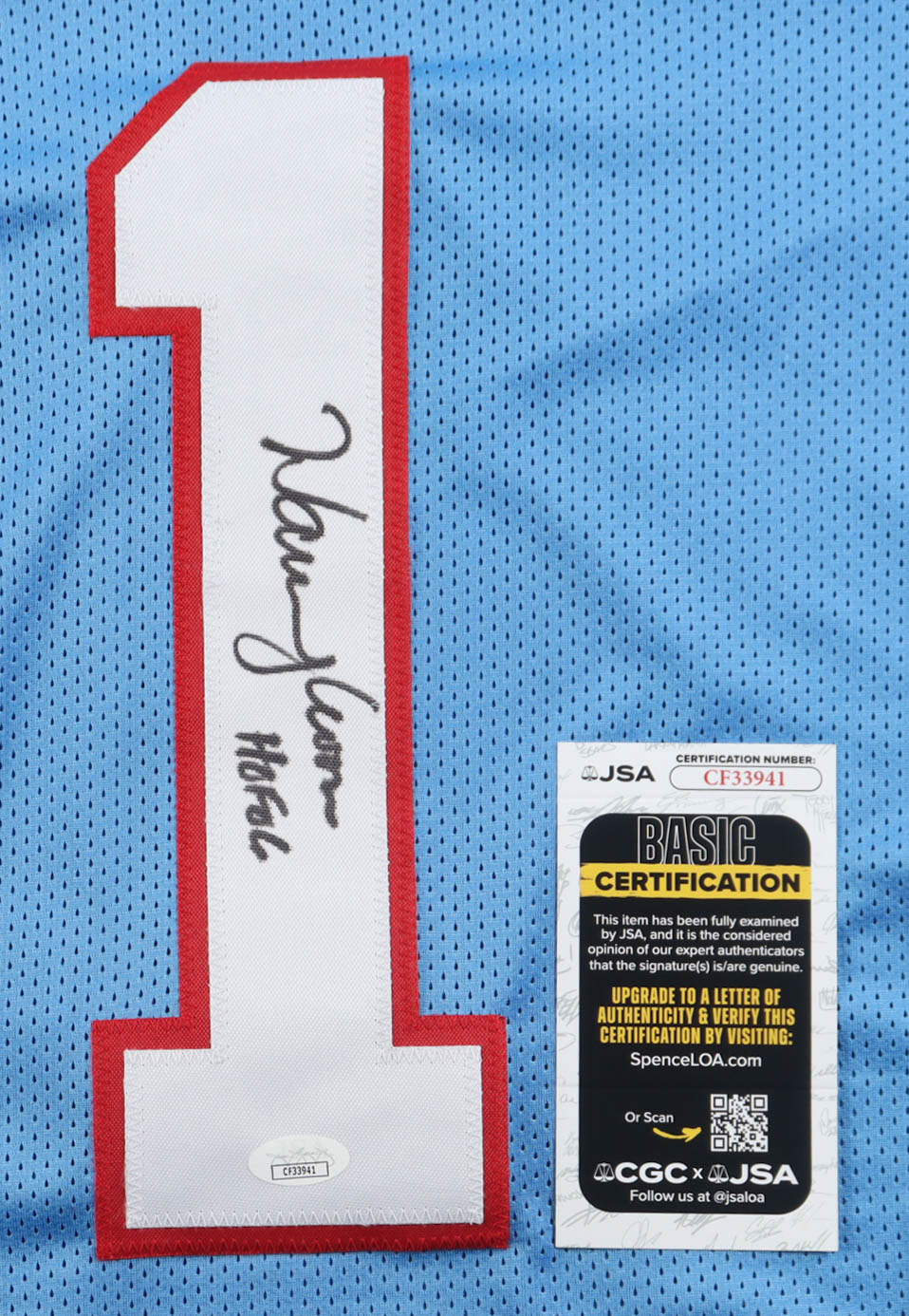 Warren Moon Signed Jersey Inscribed "HOF 06" (JSA) at PristineAuction.com Warren Moon Signed Jersey Inscribed "HOF 06" (JSA) at PristineAuction.com