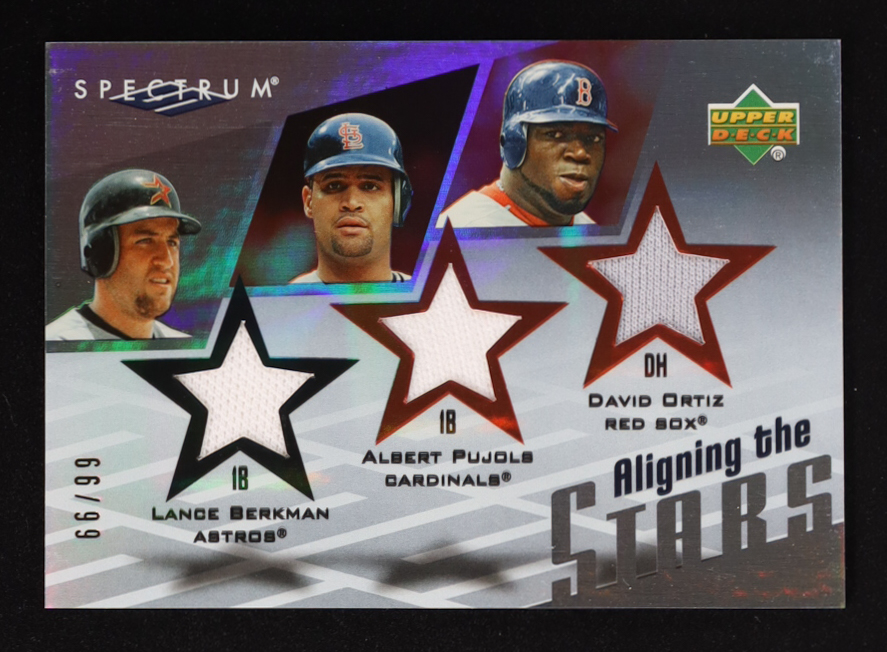Lance Berkman / Albert Pujols / David Ortiz 2007 Upper Deck Spectrum Aligning the Stars #BPO #66/99 at PristineAuction.com Lance Berkman / Albert Pujols / David Ortiz 2007 Upper Deck Spectrum Aligning the Stars #BPO #66/99 at PristineAuction.com