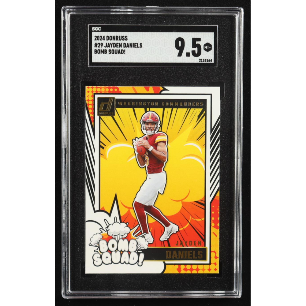Jayden Daniels 2024 Panini Donruss Bomb Squad! #29 RC (SGC 9.5) at PristineAuction.com