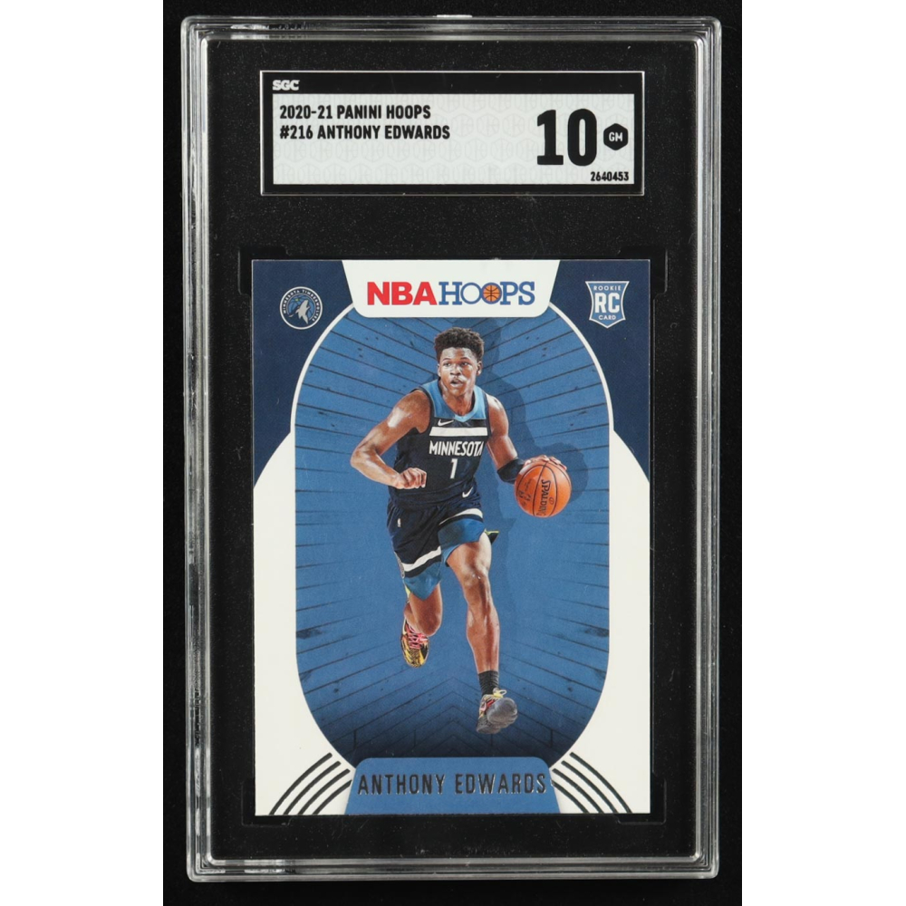Anthony Edwards 2020-21 Panini NBA Hoops #216 RC (SGC 10) at PristineAuction.com