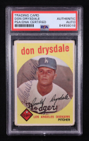 Don Drysdale Signed 1959 Topps #387 (PSA Encapsulated) at PristineAuction.com