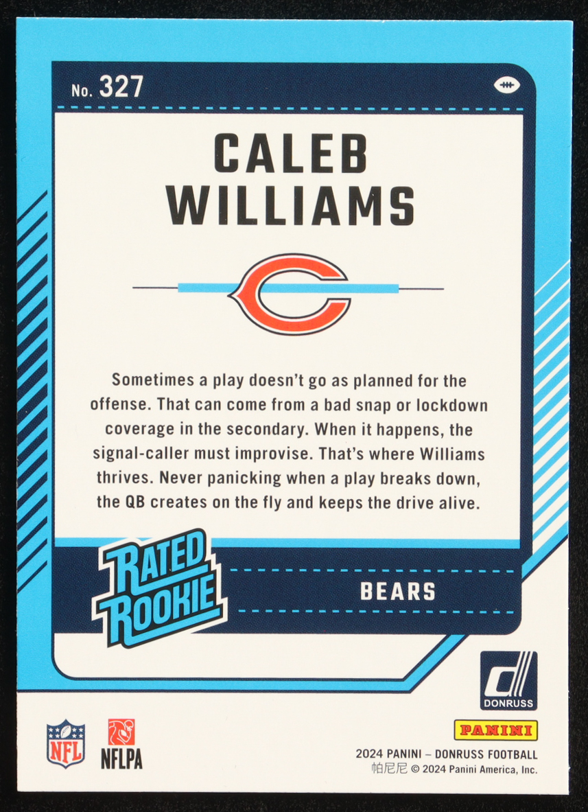 Caleb Williams 2024 Donruss #327 RR RC at PristineAuction.com Caleb Williams 2024 Donruss #327 RR RC at PristineAuction.com