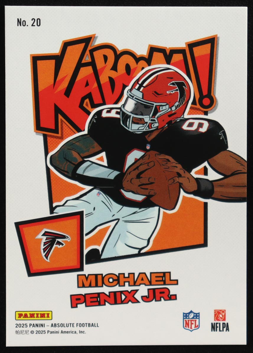 Michael Penix Jr. 2025 Absolute Kaboom Horizontal #20 at PristineAuction.com Michael Penix Jr. 2025 Absolute Kaboom Horizontal #20 at PristineAuction.com
