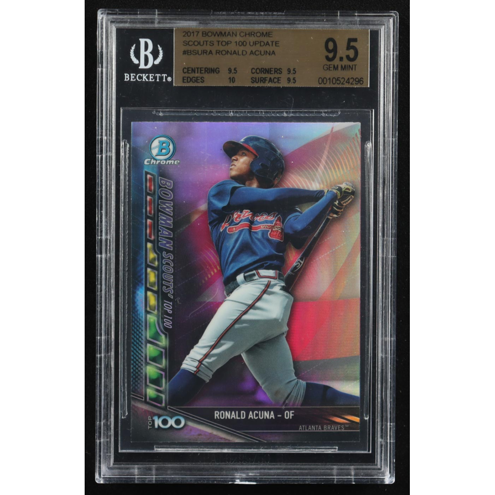 Ronald Acuna 2017 Bowman Chrome Scouts Top 100 Update #BSU-RA RC (BGS 9.5) at PristineAuction.com