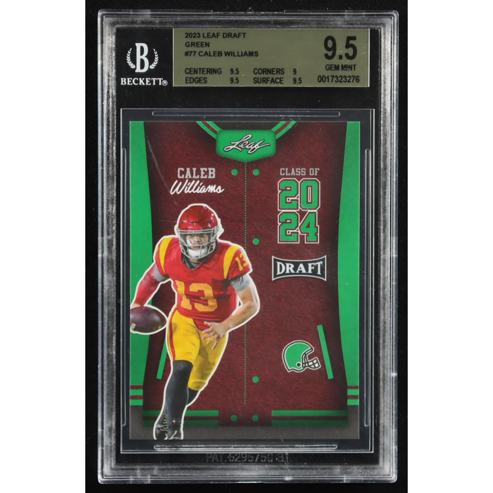 Caleb Williams 2023 Leaf Draft Green #77 RC (BGS 9.5) at PristineAuction.com