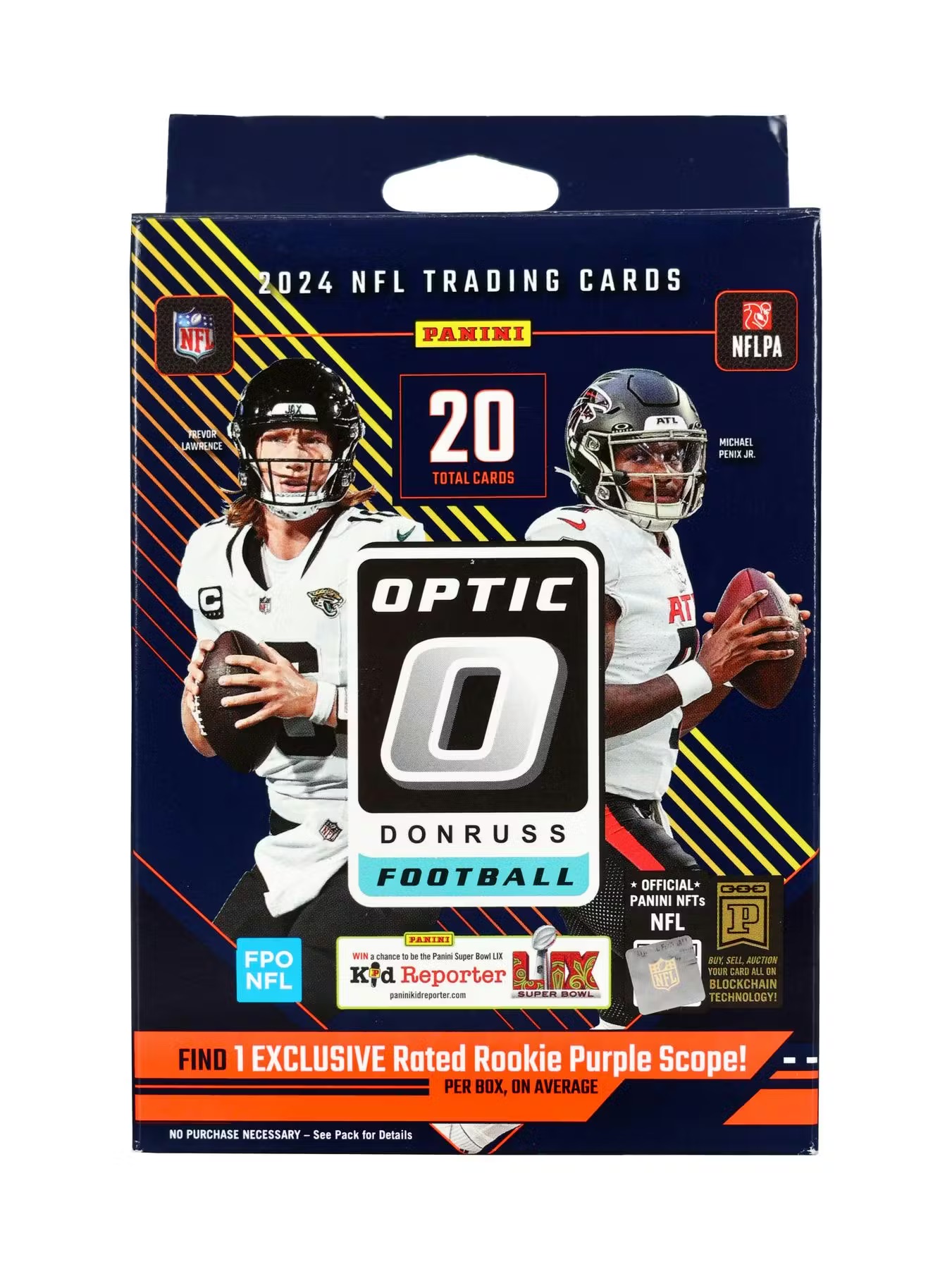 2024 Panini Donruss Optic Football Hanger Box with (20) Cards at PristineAuction.com 2024 Panini Donruss Optic Football Hanger Box with (20) Cards at PristineAuction.com