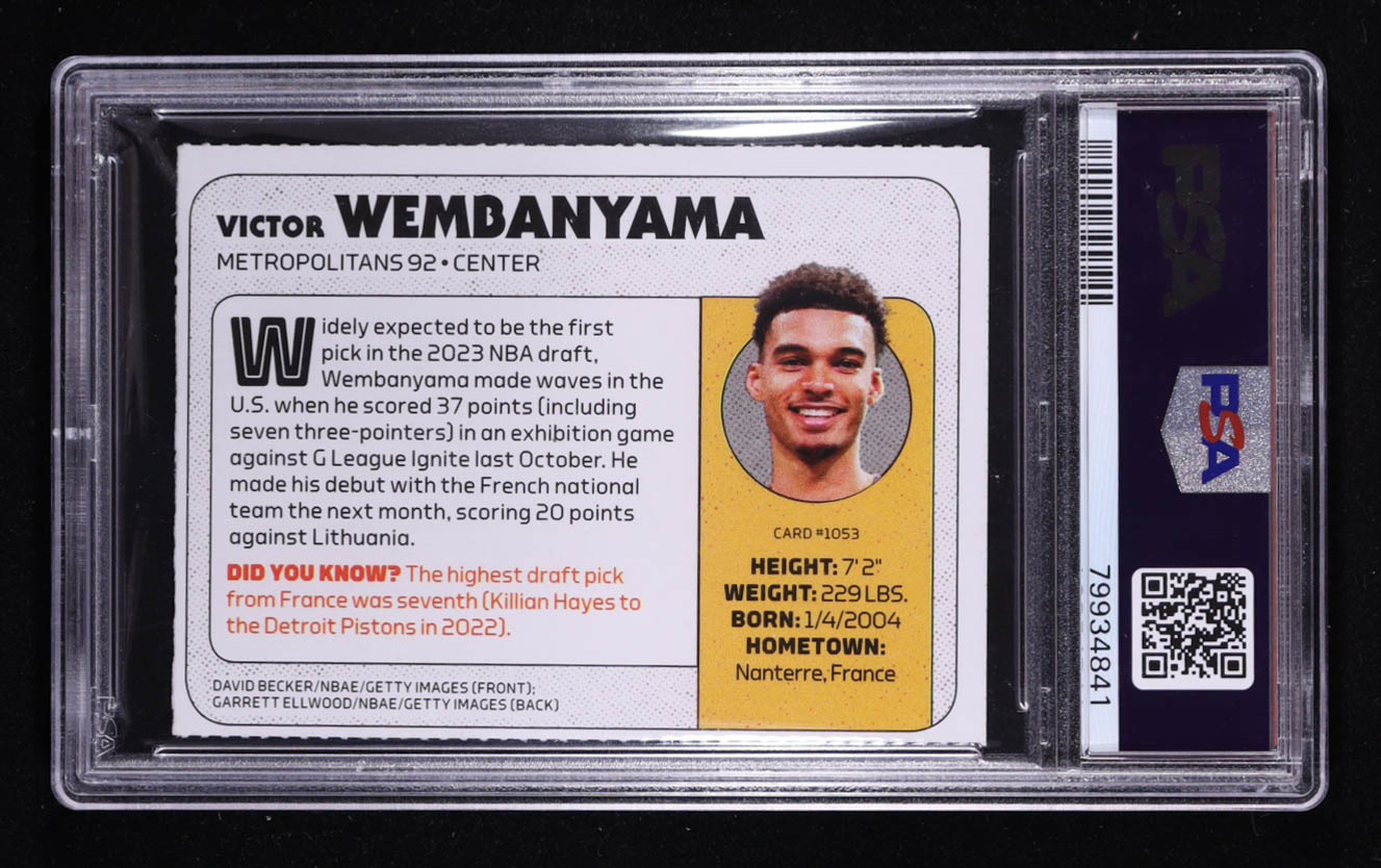 Victor Wembanyama 2023 Sports Illustrated For Kids #1053 RC (PSA 6) at PristineAuction.com Victor Wembanyama 2023 Sports Illustrated For Kids #1053 RC (PSA 6) at PristineAuction.com