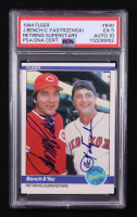 Johnny Bench / Carl Yastrzemski Signed 1984 Fleer #640 (PSA 5) at PristineAuction.com