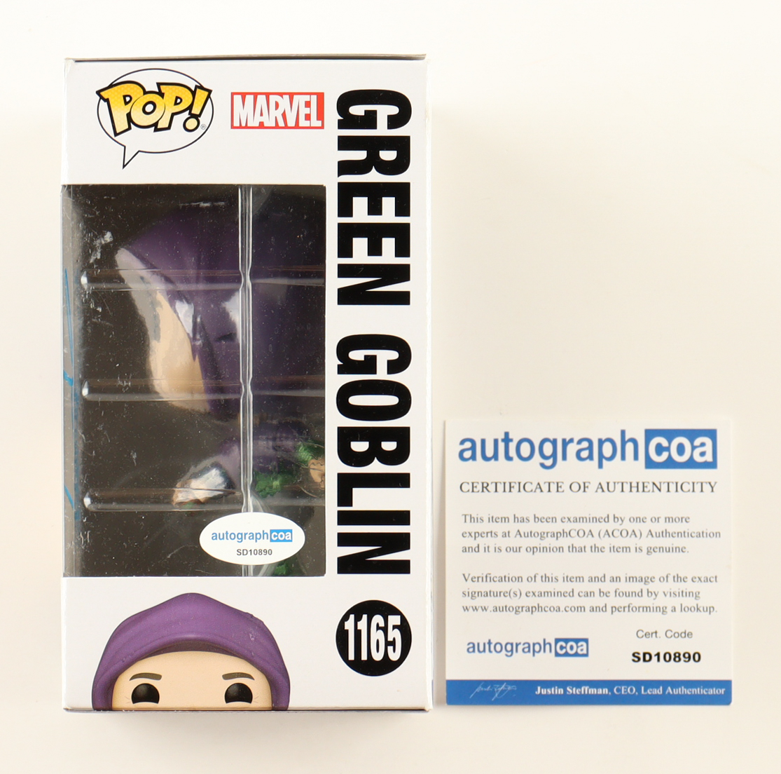 Willem Dafoe Signed "Spider-Man: No Way Home" #1165 Green Goblin Bobble-Head Funko Pop! Vinyl Figure (ACOA) at PristineAuction.com Willem Dafoe Signed "Spider-Man: No Way Home" #1165 Green Goblin Bobble-Head Funko Pop! Vinyl Figure (ACOA) at PristineAuction.com