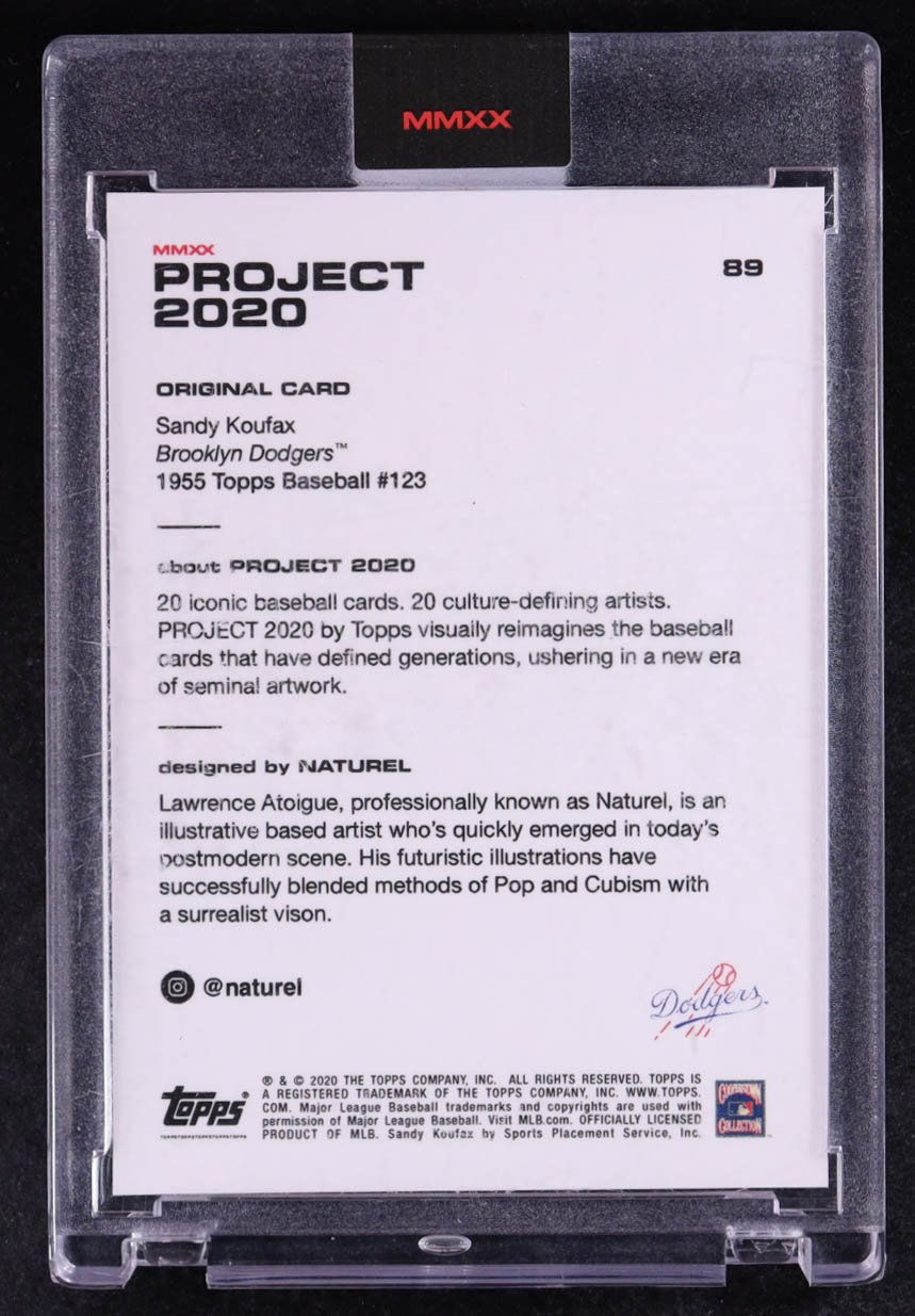 Sandy Koufax 2020 Topps Project 2020 #89 Naturel at PristineAuction.com Sandy Koufax 2020 Topps Project 2020 #89 Naturel at PristineAuction.com