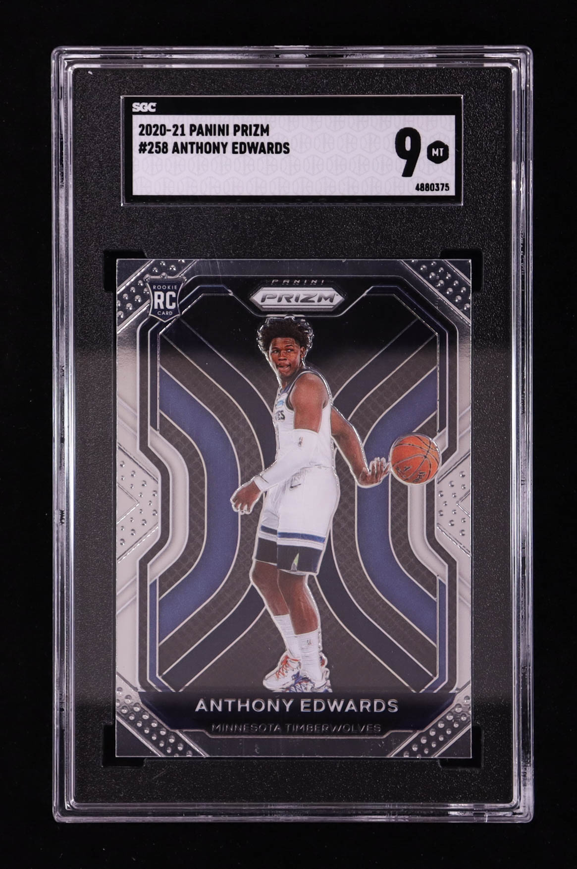 Anthony Edwards 2020-21 Panini Prizm #258 RC (SGC 9) at PristineAuction.com Anthony Edwards 2020-21 Panini Prizm #258 RC (SGC 9) at PristineAuction.com
