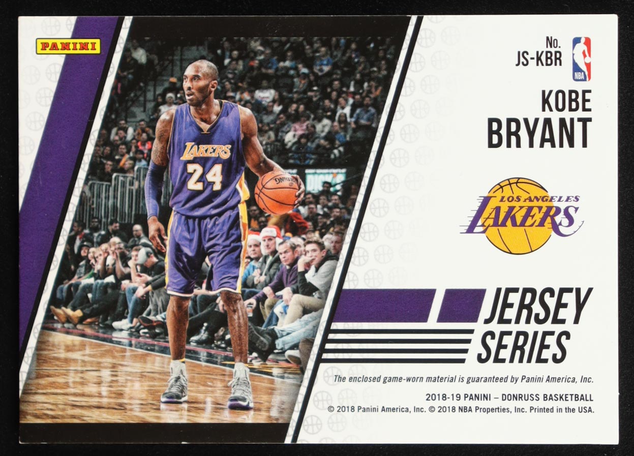 Kobe Bryant 2018-19 Donruss Jersey Series #22 at PristineAuction.com Kobe Bryant 2018-19 Donruss Jersey Series #22 at PristineAuction.com