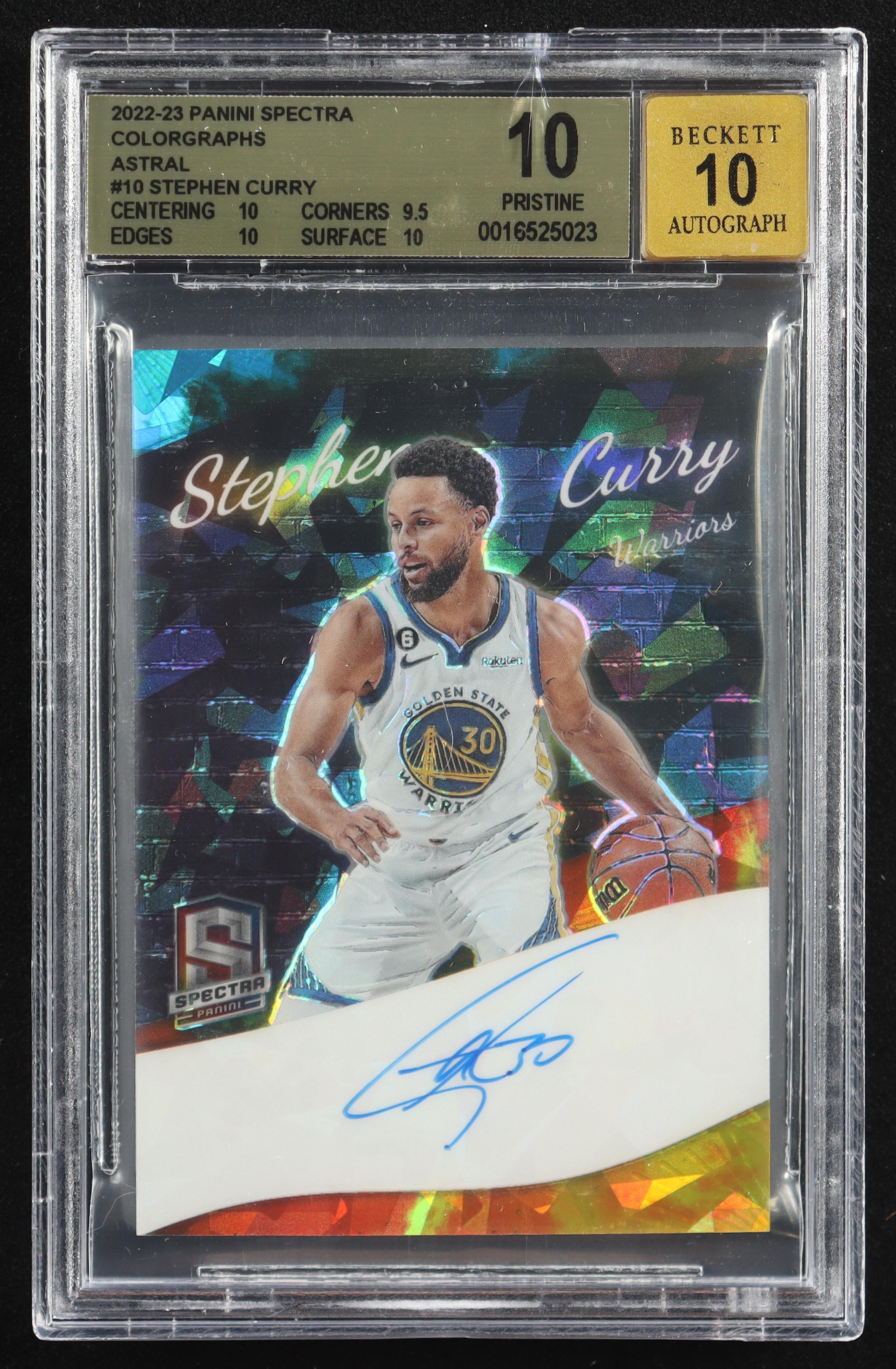 Stephen Curry 2022-23 Panini Spectra Colorgraphs Astral #10 #40/49 (BGS 10 | Auto 10) at PristineAuction.com Stephen Curry 2022-23 Panini Spectra Colorgraphs Astral #10 #40/49 (BGS 10 | Auto 10) at PristineAuction.com