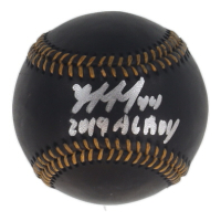 Yordan Alvarez Signed OML Black Leather Baseball Inscribed "2019 AL ROY" (Beckett) at PristineAuction.com