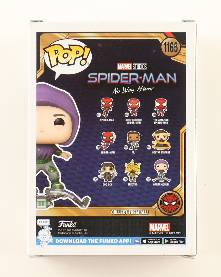 Willem Dafoe Signed "Spider-Man: No Way Home" #1165 Green Goblin Bobble-Head Funko Pop! Vinyl Figure (ACOA) at PristineAuction.com Willem Dafoe Signed "Spider-Man: No Way Home" #1165 Green Goblin Bobble-Head Funko Pop! Vinyl Figure (ACOA) at PristineAuction.com
