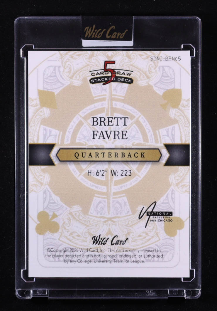Brett Favre 2025 Wild Card Jokers Wild god Brick National Exclusive #SDNJBFNc5 #1/1 at PristineAuction.com Brett Favre 2025 Wild Card Jokers Wild god Brick National Exclusive #SDNJBFNc5 #1/1 at PristineAuction.com