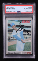 Ernie Banks Signed 1970 Topps #630 (PSA Encapsulated) at PristineAuction.com